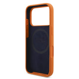 Husa silicon lichid pentru Apple iPhone 17 Pro Max, Red Bull, MagSafe, Inel albastru, Portocalie
