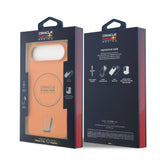 Husa cu inel OEM compatibila cu iPhone 17 Air, MagSafe/Magnetic, silicon, Portocaliu