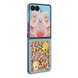 Husa tip carte compatibila cu Galaxy Z Flip 7, Transparent, silicon, Transparent