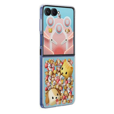 Husa tip carte compatibila cu Galaxy Z Flip 7, Transparent, silicon, Transparent