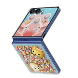Husa tip carte compatibila cu Galaxy Z Flip 7, Transparent, silicon, Transparent