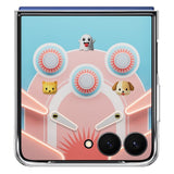 Husa tip carte compatibila cu Galaxy Z Flip 7, Transparent, silicon, Transparent