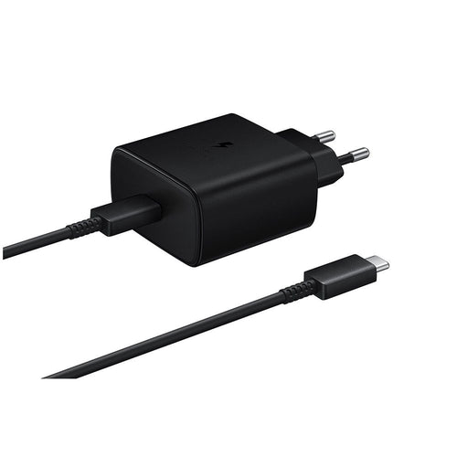 Incarcator Samsung 45W USB-C cu cablu USB-C, Negru