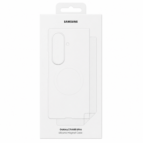 Husa silicon cu magnet pentru Samsung Galaxy Z Fold 8 Ultra, Alba