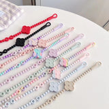 Accessory, Wristband, Keychain Silicone Flower, Blue