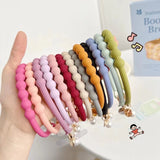 Accessory, Wristband, Keychain Silicone Pearl Charm, Blue