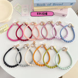 Accessory, Wristband, Keychain Silicone Pearl Charm, Blue