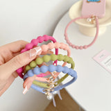 Accessory, Wristband, Keychain Silicone Pearl Charm, Blue