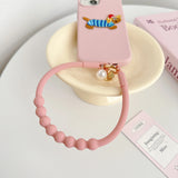 Accessory, Wristband, Keychain Silicone Pearl Charm, Blue