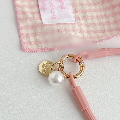 Accessory, Wristband, Keychain Silicone Pearl Charm, Blue