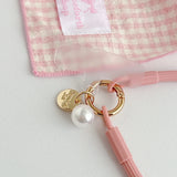 Accessory, Wristband, Keychain Silicone Pearl Charm, Blue