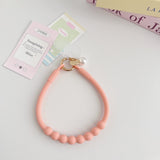 Accessory, Wristband, Keychain Silicone Pearl Charm, Blue