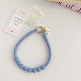 Accessory, Wristband, Keychain Silicone Pearl Charm, Blue