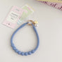 Accessory, Wristband, Keychain Silicone Pearl Charm, Blue