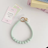 Accessory, Wristband, Keychain Silicone Pearl Charm, Blue