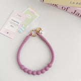 Accessory, Wristband, Keychain Silicone Pearl Charm, Blue