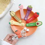Organizator cablu casti Silicone pixie , capsuna
