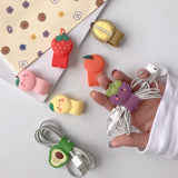 Organizator cablu casti Silicone pixie , capsuna