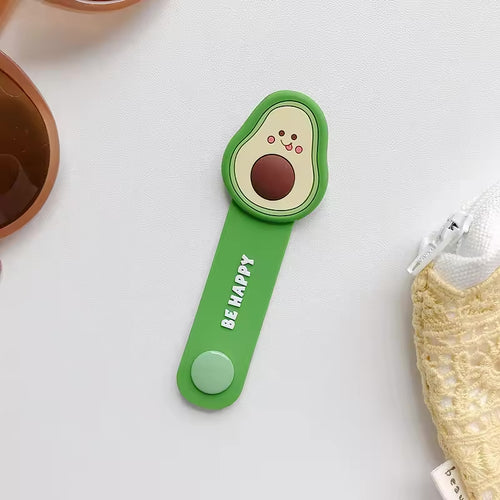 Organizator cablu casti Silicone pixie , avocado
