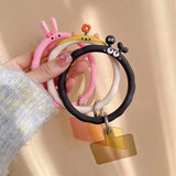 Accessory, Wristband, Keychain Silicone Silky Ring, Pink Bunny