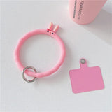 Accessory, Wristband, Keychain Silicone Silky Ring, Pink Bunny