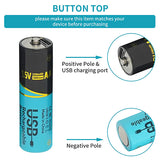 Smartoools Battery AA 1.5V reincarcabila USB-C, 2200mWh - 4 pcs.