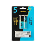 Smartoools Battery AA 1.5V reincarcabila USB-C, 2200mWh - 2 pcs.