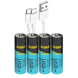 Smartoools Battery AA 1.5V reincarcabila USB-C, 2200mWh - 4 pcs.