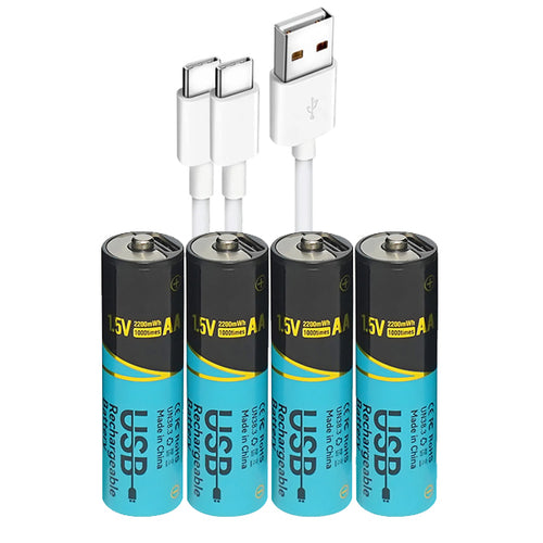 Smartoools Battery AA 1.5V reincarcabila USB-C, 2200mWh - 4 pcs.