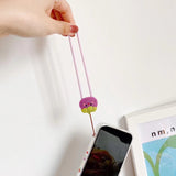 Breloc silicon Silky Ring, model Stea Alba