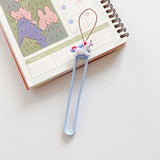 Accessory, Wristband, Keychain Silicone Silky Ring, Blue Unicorn