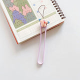 Breloc silicon Silky Ring, model Urs Zburator, Albastru
