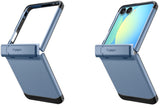 Husa tip carte Spigen compatibila cu Galaxy Z Flip 7, Antisoc, PVC, Albastru