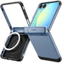 Husa tip carte Spigen compatibila cu Galaxy Z Flip 7, Antisoc, PVC, Albastru