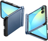 Husa tip carte Spigen compatibila cu Galaxy Z Flip 7, Antisoc, PVC, Albastru