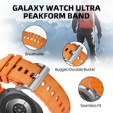 Curea silicon compatibila cu Samsung Watch Ultra 47mm, Alb