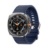 Curea silicon compatibila cu Samsung Watch Ultra 47mm, Alb