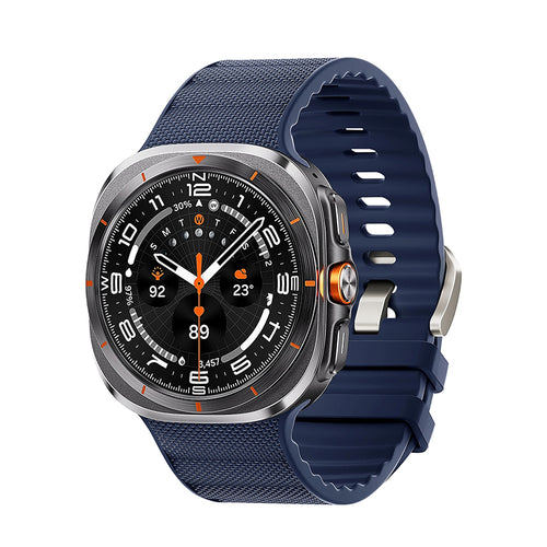 Curea silicon compatibila cu Samsung Watch Ultra 47mm, Alb