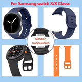 Curea silicon compatibila cu Samsung Watch 8, Samsung Watch 8 Classic, Alb