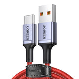 Cablu de date USB-A la Type-C UGREEN US505, 1m, 6A, Roșu