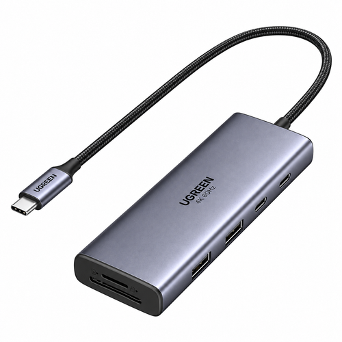 Hub USB-C 9-in-1 UGREEN CM498 pentru laptop si PC, Gri