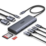 Hub USB-C 9-in-1 UGREEN CM498 pentru laptop si PC, Gri