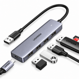 Hub USB-C 4-in-1 UGREEN CM219 pentru laptop si PC, Gri