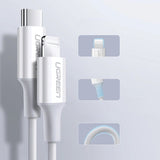 Cablu de date UGREEN USB-C la Lightning, 0.5 m