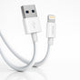 Cablu de date USB-A - Lightning pentru Apple iPhone, 1 m, Alb