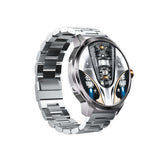 Smartwatch Kalobee SK50, AMOLED, set 2 curele, argintiu