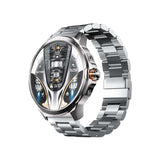 Smartwatch Kalobee SK50, AMOLED, set 2 curele, argintiu