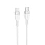 Cablu de date HOCO X109 Type-C la Type-C, 1m, 60W, Alb