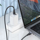 Cablu de date HOCO X109 Type-C la Type-C, 1m, 60W, Silicon, Negru