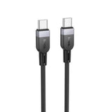 Cablu de date HOCO X109 Type-C la Type-C, 1m, 60W, Silicon, Negru